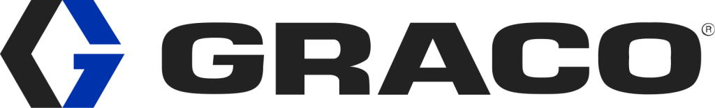 Logo met minimalistische G in zwart-blauw en de naam Graco in hoofdletters